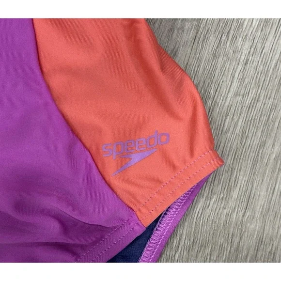 Speedo Vibe Collection Girls One Piece Swimsuit Size 32 (L) Good Vibes Only NWT - Picture 2 of 11